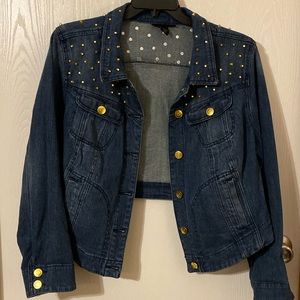 Cropped jean jacket